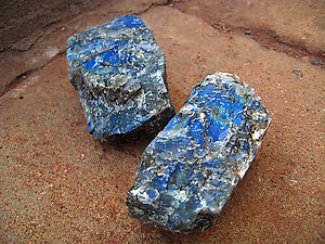 Peacock Blue Labradorite Rough - 5 LB Lot