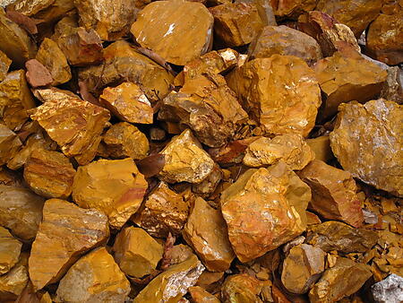 Yellow Jasper Block Rough - 5 LB Lot