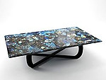 Labradorite Electric Midnight Table Top (140 x 83 x 3 cm)