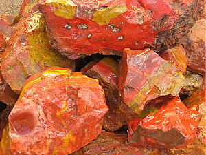 Red Jasper Rough - 5 LB bag