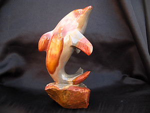 Desert Jasper Dolphin - Curled Tail
