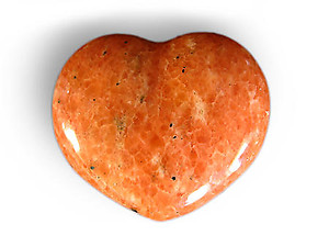 Orange Calcite Decorative Heart
