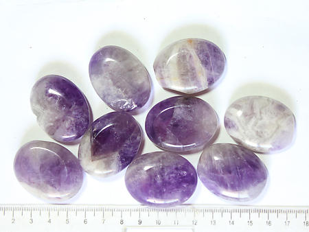 Banded Amethyst Oval Shapes