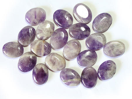 Banded Amethyst Oval Shapes