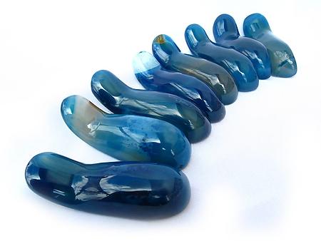Blue Agate Massage Tools - Handheld Design