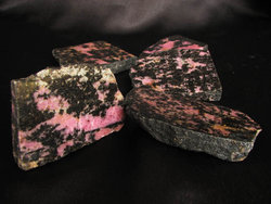 Rhodonite Polished One Face - 1 LB